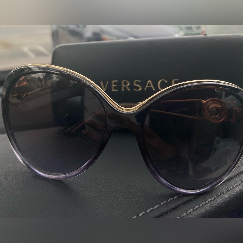 Versace Black Shades with gold rimming